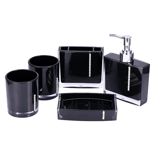 Badkamer set, elegant en mooi houden netjes en georganiseerd acryl badkamer set, gemakkelijk te reinigen, gemakkelijk te verzorgen voor badkamer