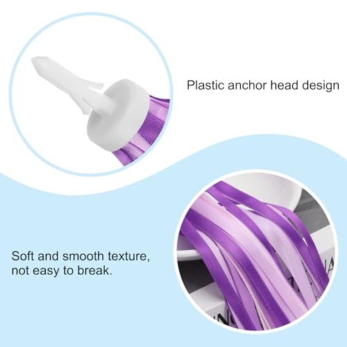 Bike Streamers,Kleurrijke Scooter Handlebar Tassels Handgrepen Libbon Accessoires Decoraties voor meisjes fiets driewieler handgrepen, kleur kleur verloop paars 3