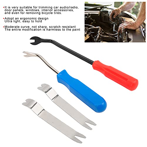 4 stuks Auto Trim Removal Tool Set Interieur venster deur Dash Panel Auto Trim Pry Tool voor auto audio Radio installeren 4