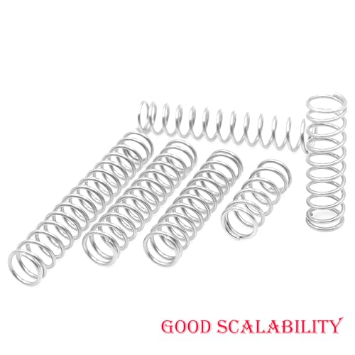 10 stuks Mini roestvrij stalen veren, metalen veren voor vervanging en reparatie, 0,7 x 5 x 15 mm compressieveren, mechanische compressie voorjaar 4