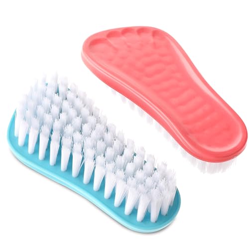 Spijkerborstel voor het reinigen van vingernagels, 2 stuks stevige borstel tenen vingernagel borstel vingernagel handscrub penselen teen schoner diepe nagel reinigen scrubber voor tenen