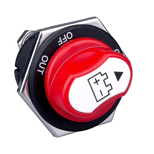 De Battery Isolator Selector Interrupt Switch, Master Power Uitschakelen Aan/Uit, 12V 24V 32V Max 32V 200A Cont 300A INT, Waterdicht voor Car Boat Marine Truck Yacht RV ATV voertuigen
