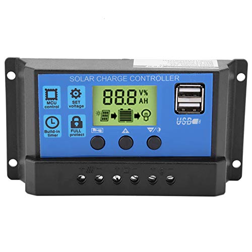 PWM Solar Charge Controller 12V 24V Dual USB LCD Display Intelligent Safe Volledig beschermen 10A 20A 30A voor thuis, industrie, commerciële (YJSS-20A)