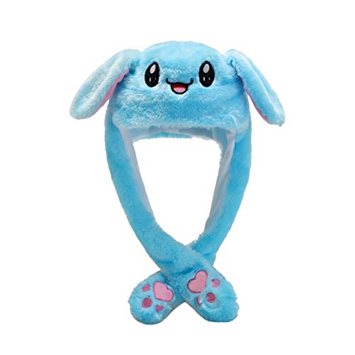 HAOXU Konijntje hoed met bewegende oren, schattige hoed met bewegende oren bewegende springende konijn hoed voor kinderen meisjes vrouwen jongen mannen