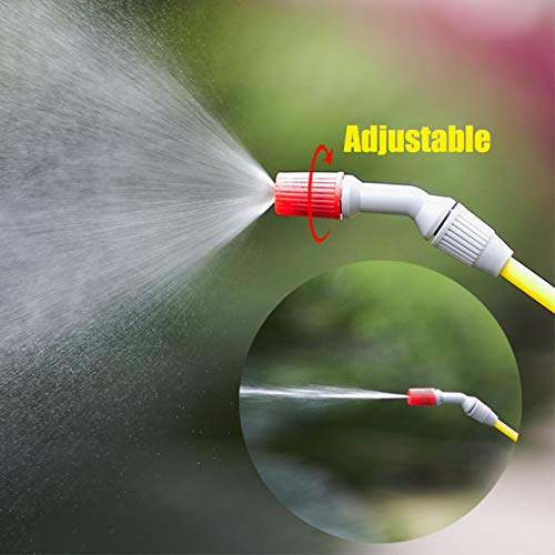 Gereedschappen Plastic Drukspuit, Elleboog Nozzle Sprayer met klep voor Tuin/Was/Pet Clean Aanpasbare Rode Nozzle 3