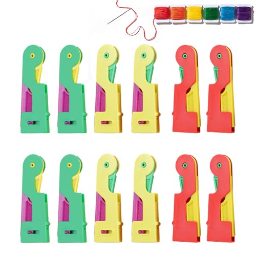12 Stuks Naald draadsnijden Automatische Threading Hulpnaald draadsnijden Eenvoudige Automatische DIY Threading Tool Verbeterde Automatische Naald Threading voor Hand Naaien DIY