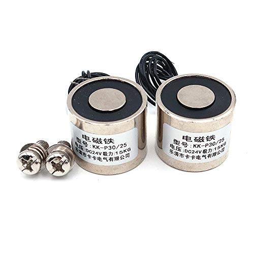 2 stuks KK-P30/25 8KG Zuig Electromagneet Magneet Magneet DC 24V Liftende Pen Holding Electromagneet Elektromagneet Elektrische Magneten