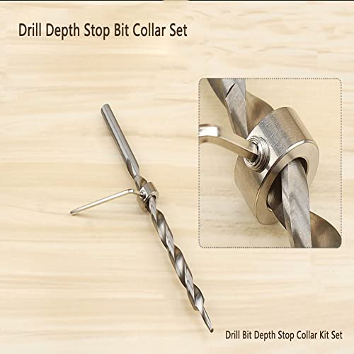 Boring Impact Kit, 12-Piece 3-16mm Roestvrij Stalen boor Diepte Halsband Set Drill Limit Ring