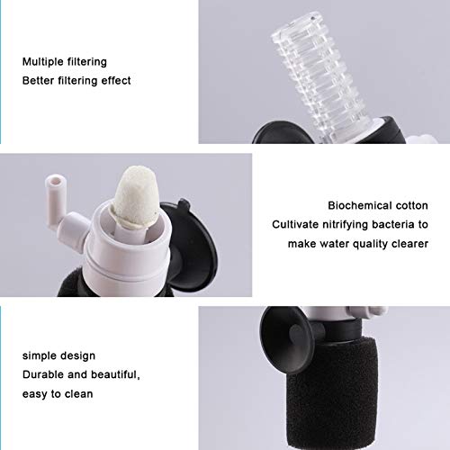 3-in-1 praktische vistankfilter mini aquarium biochemische sponsfilters luchtpomp enkelkops bio sponsschuimfilter 5