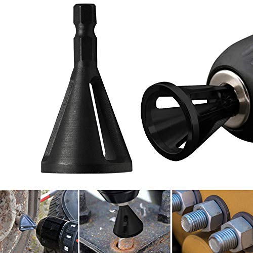 Roestvrij staal Hex Shank Ontbramen Externe Chamfer Tool Boor Hoge snelheid Verwijderen Burr Hexagon Chamfer Tool Ontbramen - licht zwart 3