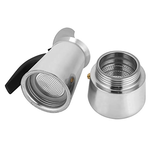 Roestvrij staal 4 kopjes 200 ml Draagbaar roestvrij staal Burning Protection Classic Moka voor keuken kantoor inductie 5