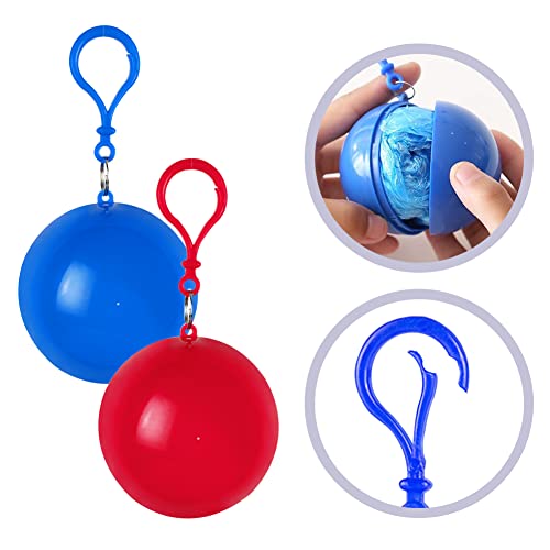 Poncho Ball regen perimeter, wegwerpbare nood regenjassen Portable Hook regenjas bal voor buiten activiteiten, 4 per set, geel 4