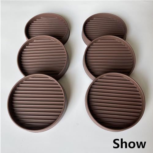 4Pcs Meubilair Caster Cups, 5cm Ronde Rubber Non-Slip Vloerbeschermer Pads voor Tapijt Houten Vloer Sofa Tafel - Grijs 5