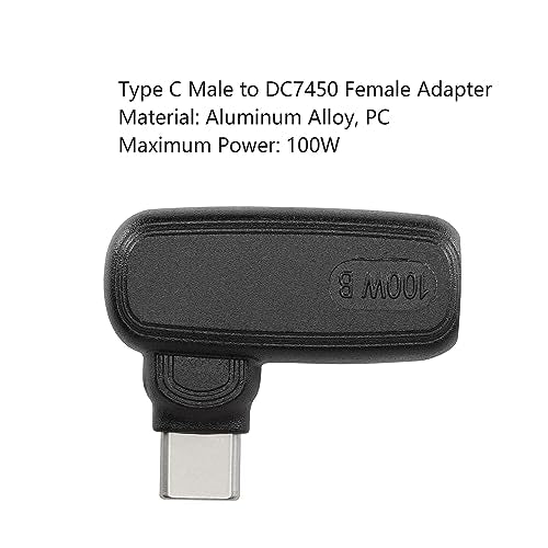 100W PD DC 7.4mm x 5mm Jack (7.4mm x 0.6mm) Invoer naar USB Type C Plug, laadadapter, geïntegreerd met PD-inductiepoort voor automatische identificatie, voor tabletten (7450)