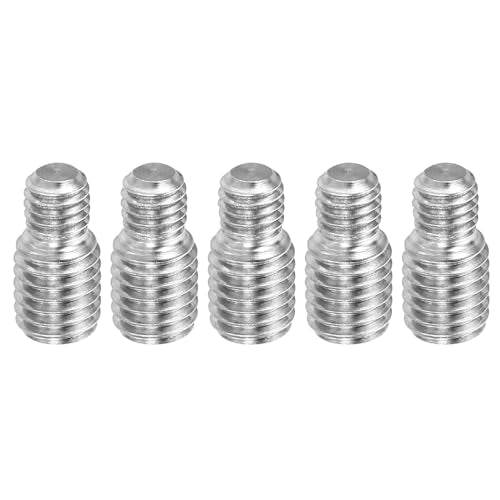 M6 x M8 x 16 Double Thread Bolts, 5 st Roestvrij staal 304 Thread Reducing Adapter voor meubels, lengte 16m m