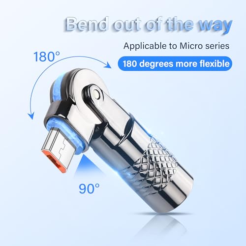 2 Pack Micro USB Adapter Micro 5Pin Vrouw tot Male Connector 180 Degree Rotatie Converter Connector Ondersteuning Charge gegevens voor telefoon