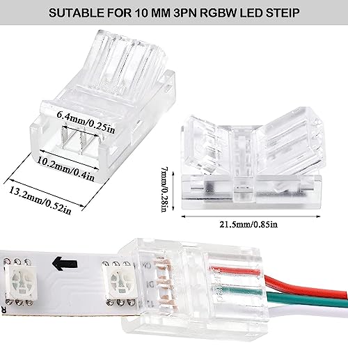 5m 22 AWG 3 Pin LED Strip uitbreiding Kabel DC 12V-24V Verbindingskabel + 10 st 3 Pin 10mm LED Strip Connector voor SMD 3528 2835 5050 5630 Plain LED Strip & Overig DC 12V, 24V LED 3