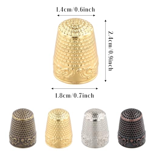 4 Stukken Vingerbeschermers Vintage naaivilt Naaiaccessoires Vingerbescherming voor knutselen op maat Hulpmiddelen