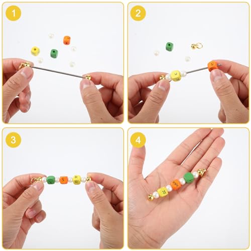 10 st. Parel sleutelhangers, metalen kralen sleutelhangers, Lege sleutelhangers Strips voor hangers, DIY ambachten, sieraden maken (Goud) 4