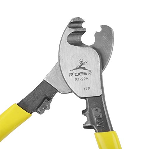 RT-22 6 Inch Kabel Draad Tang, Chrome Plated Vanadium staal draad snijtang, Elektronica Reparatie snijgereedschap - Geel 5