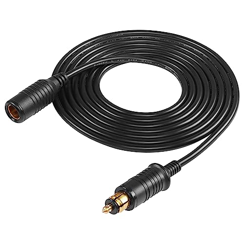 DIN Hella Plug Extension Cable, 12V-24V DIN HELLA European Sigaret Lighter Plug to Bus Din Plug Motorcycle Sigaret Lighter Extension Cable Adapter Cable (3m)