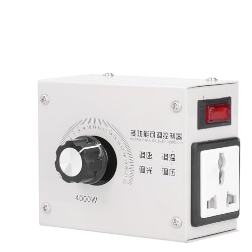 4000W SCR Voltage Regulator Dimmer AC Voltage Regulator High Power Electronic Thyristor Controller Voltage Stabilisator AC110/220V (EU-plug)