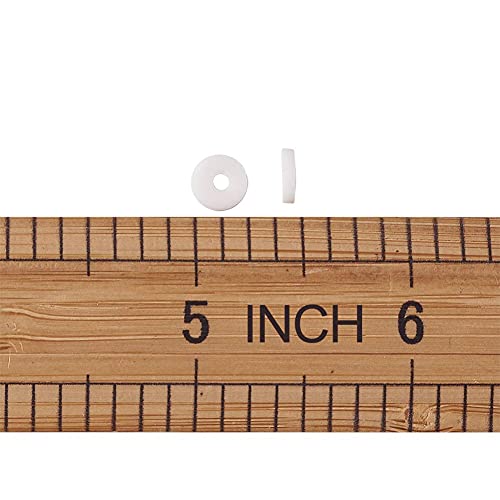 380st 6mm Flat Ronde Polymer Clay Spacer Heishi kralen Disc Ghana Afrikaanse Slice Losse kralen voor de zomer Boho surfer armband kralen sieraden maken, 17,7' ' 4