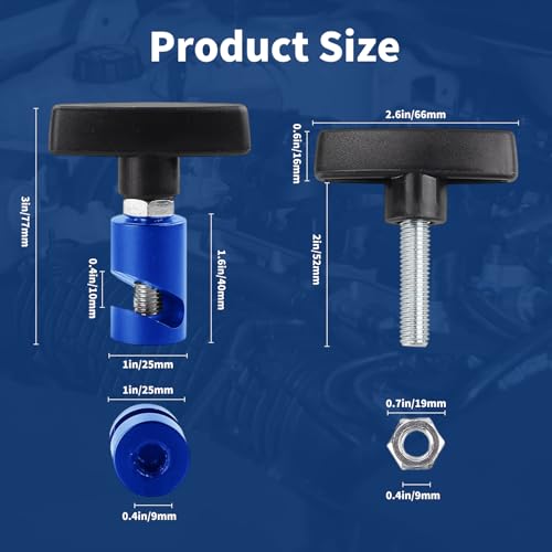 2 st. Hood Lift Support Clamp Behouder Clip Hood Strut Tailgate Hatch Strut Stopper Behoudhulpmiddel Behoudhouder Automotive Vervanging Delen Compatibel met 12mm Spark Plug 4