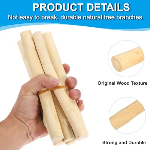 6 stuks 30 cm hoge houtstokjes, 1,8-2,8 cm in diameter natuurlijkhout ambachtelijke stokjes, droogdhout stokjes hoeten taken voor doe-het-zelf ambachten accessoire decor foto 3