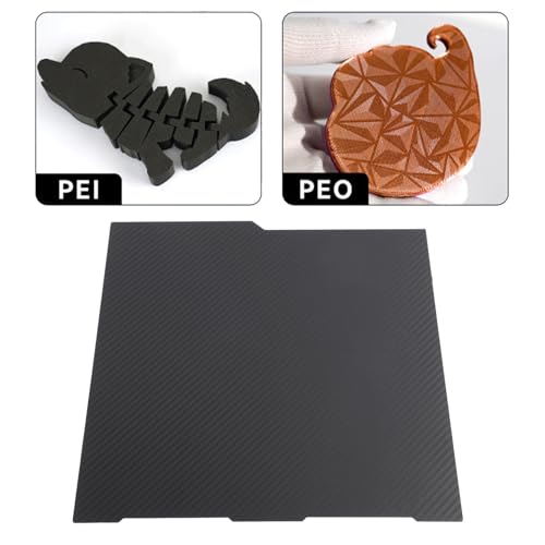 Flexibele bouwplank PEI Glad PET Carbon Fiber Double Sided Print Bed 256x268mm voor Kobra 3 met Textuur 3D Printing Platform voor Printer Print Bed voor Kobra 3 4