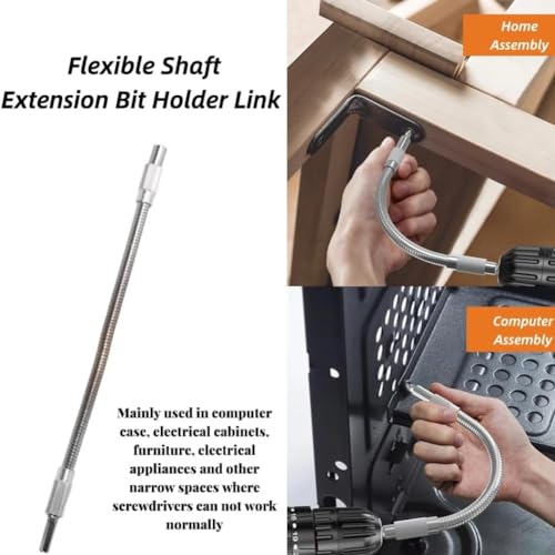 1pc 1/4 Arbre de Forage Magnetique Extension Arbre de Forage Flexibele Lien Pour Tournevis Électronique(400mm) 3