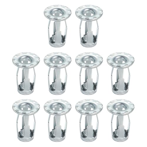 Uitbreiding Schroefmoeren M5, 10 st. Jack Groove Carbon Steel Petal Shape Rivets Plug-in Noten Holle Wand bevestigen elementen Thin Soft Wall Iron Scale