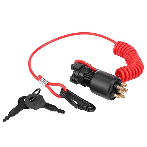 Kabel-ontstekingssleutel, contactschakelaar met sleutel, contactschakelaar en veiligheidslijn, vervanging voor Evinrude Boat 5005801 vervangende ontstekingssleutel 4