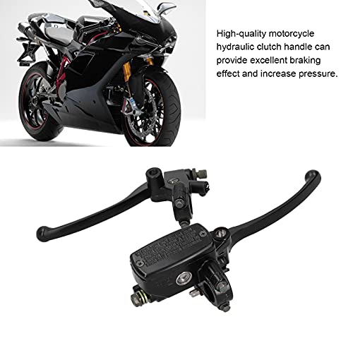 22mm Remmenkoppeling Hoofdcilinder, Handvat voor Universele Motorfiets Montage Hydraulische Remmen Koppeling Lever Zwart CNC Aluminium Legering