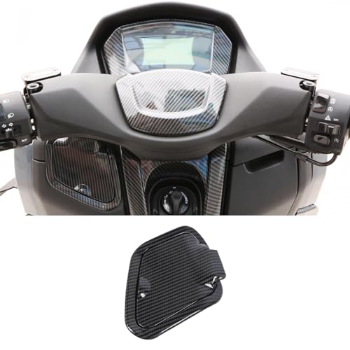 Motorfiets met zijzaklader Side Storage Pocket Cover Carbon Fiber Style Charger Cap Side Pocket Guard Cover voor NMAX 125 155 2020 tot 2024 3