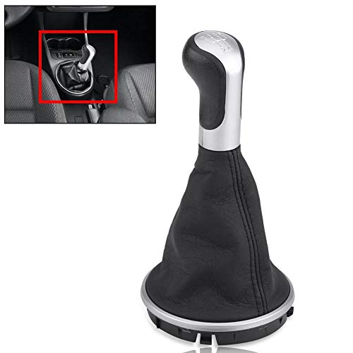 Shift shift knop met 5 speed PU lederen kunststof shift knop automatische hendel knop.- Versnellingshendel 5