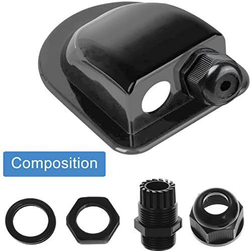 Zonnekabelingang klierbehuizing Waterdicht IP68 voor zonnepanelen van campers, caravans, boten, boten, zonnepaneelbedrading Montagebeugels Zwart, voor 3 mm2 tot 12 mm2 kabel 4