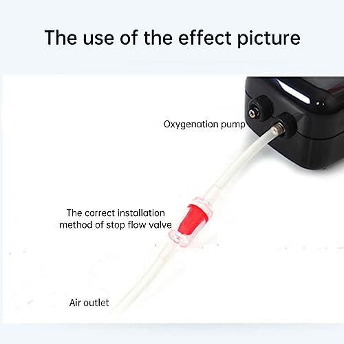Controleer Valve, 10PCS 4mm Plastic Controle Valve, Red Oxygen Pump Valve Aquarium Single Way PP Water Afsluiten Valve Fish Tank Duckbill Valve, For, Check Ventielen(4mm Red)