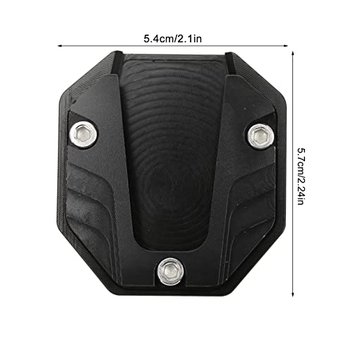 Motorfiets standaardplaat, universele motorfiets aluminium zijsteunplaat hoge sterkte standaard pad plaat ondersteuning accessoire (zwart) pedalen / spiegels en accessoires 3