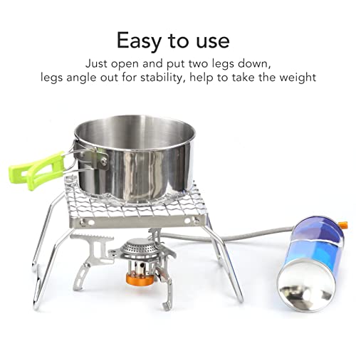 Kampvuurgrill, 304 Stainless Steel Campfire Grill Mini vouwen Grill Rack, Portable Oven Bracket BBQ Grill met benen en zak voor picknicks, Backpacking, Outdoor partijen 4