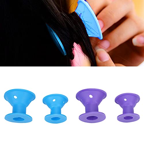 20st Zelf grijpende paddo haar krullend ijzer DIY Siliconen haar Styling Curlers voor lange middelgrote korte haar paars blauw 5