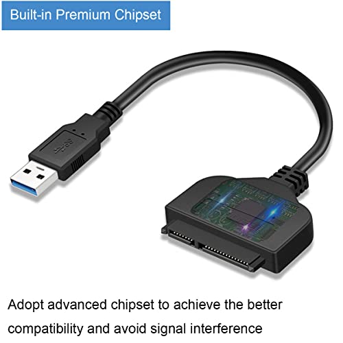 SATA naar USB Adapter Kabel voor 2,5" HDD SSD, USB 3.0 naar SATA III Hard Driver Conversie Kabel voor 2,5" harde schijf en SSD, met Type A naar USB Type C C Connector 5