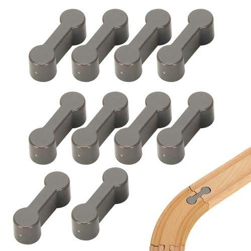 10 stuks houten spooradapters, houten spooraccessoires, herbruikbare, universele houten spooradapterset, railconnectoren, robuustheid, houten spoorconnectoren voor verjaardagsfeest, speel dating