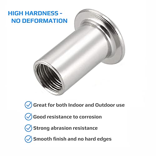 M8x16 Barrel Noten, Allen Hoofd, Invoegen Meubels Hex Flat Head Allen Noten Alan Key Sleeve Hex Nut, Gegalvaniseerde Rivet Hex bevestigingsmiddelen voor 8mm Bolts (10 st) 3