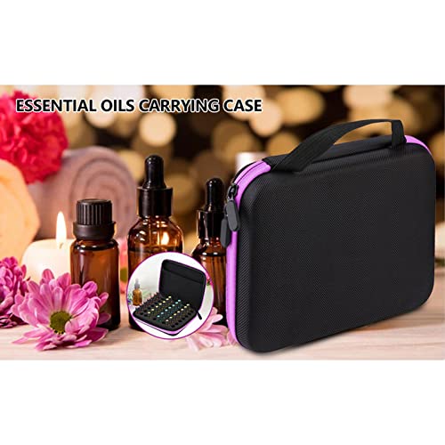 63 Slots opslaghouder voor essentiële olie, draagbare Aromatherapie opslagzak voor essentiële olie Nagel Poolse opslagzak voor 1-3 ml, paars, schoonheid geval 3