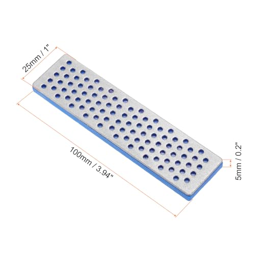 100mm Extra Coarse Snowboard Diamond Stone, 2st Ski Edge Grinder Diamond Rand Bestanden Snowboard Whetstone, Blauw