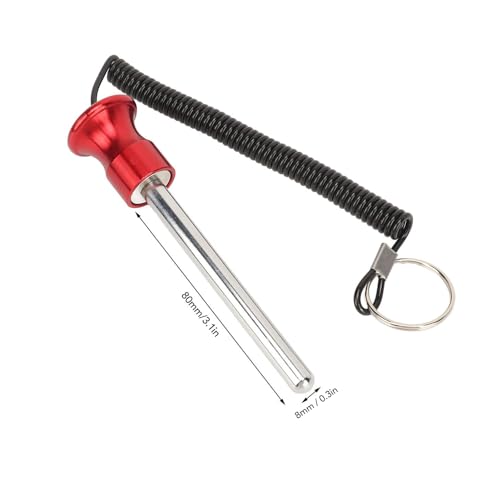 Gewicht Pile Pin, Universele magnetische gewicht Pins Gympin voor commerciële sportschool of thuis fitnessruimte (Red 8mm 80 MM) 3