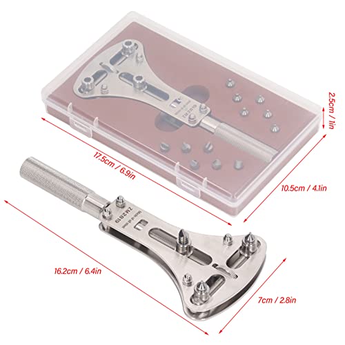 3 Point Watch Opener, geval terug, Batterij schroef Verwijderaar, Roestvrij staal horloge reparatie gereedschap, verstelbare horloge terug geval opener