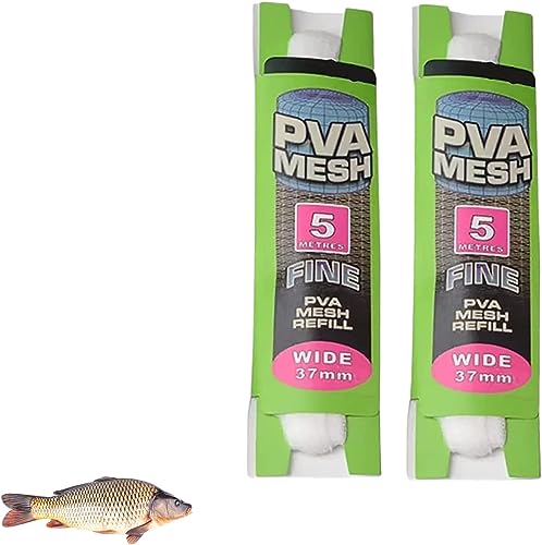 2 stuks karperviszakken PVA 25x5M gaas aazakken gaas navulling kous wateroplosbaar voor karpervissersaccessoires