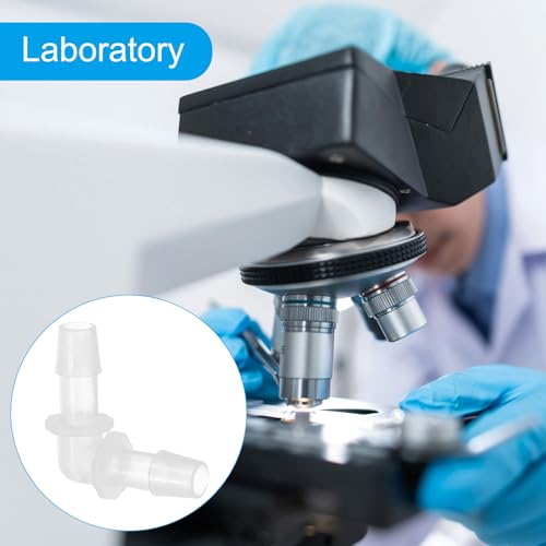 3/8" Plastic slang Barb 90 Degree Elbow, 10 Pack L-Barb Fittings 2-Way Equal Barbed Joint Connector Splicer Mender slang Adapter Unie Adapter voor Aquarium brandstofgas vloeibaar 5